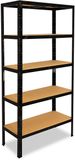 Shelfplaza BLACK metalen stellingkast - 180x75x40 cm - zwart - 5 planken
