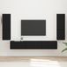 Prolenta Maison Exclusive Meuble TV exclusif - Ensemble de 4 pièces, noir, en panneaux de particules