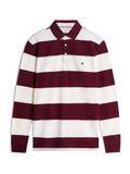 TOMMY HILFIGER Chemise rouge foncé / blanc cassé