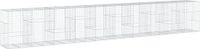 vidaXL Gabion - 1000x100x150 cm - Galvanized Iron - Silver