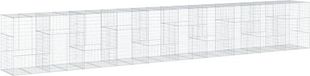 vidaXL Gabion - 1000x100x150 cm - Galvanized Iron - Silver