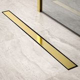 Mirlux Douchegoot - 90cm - Goud - Tegelrooster - RVS - Met Flens