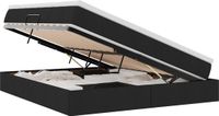 vidaXL Opbergbed met matras Zwart 180 x 200 cm Polyester