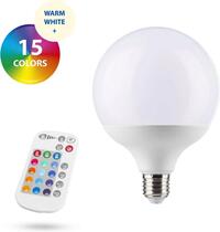 LED.nl Globe XL LED Lamp E27 met afstandsbediening - 16 kleuren + warm wit - Universeel
