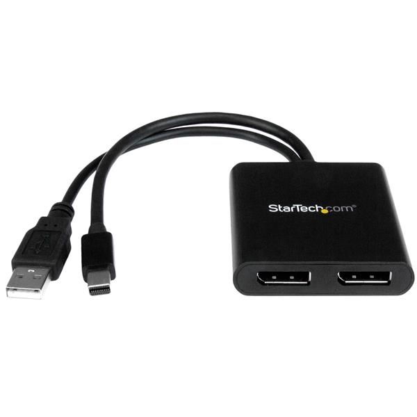 StarTech.com Mini DisplayPort naar DisplayPort Multi-Monitor Splitter - 2 Poorts MST Hub - Zwart