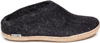 Glerups Unisex Wool Slippers - Black - Size 39