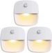 Lampe de nuit sans marque avec détecteur de mouvement - Éclairage d'armoire à LED - Éclairage d'escalier - Sans fil sur piles - Lot de 3