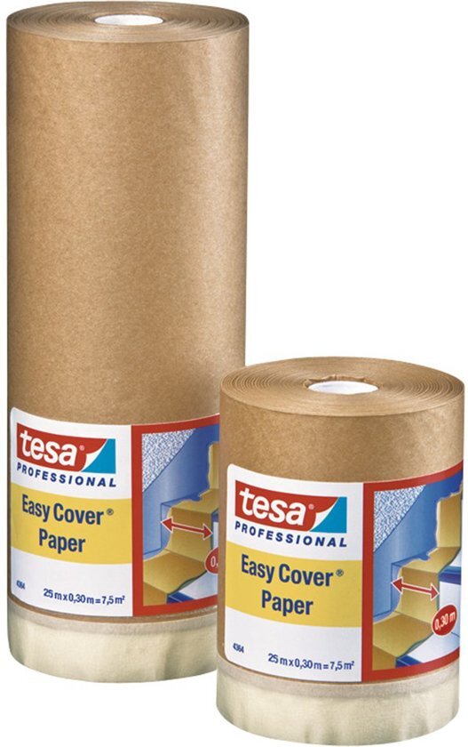 tesaÂ® Tesa afplakpapier Tesa Easycover 4364 Chamois 300mmx25mtr