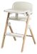 Chaise haute pliable et portable - Chaise haute - Assise imperméable - Plateau amovible - Repose-pieds réglable - Cadre en métal - Beige