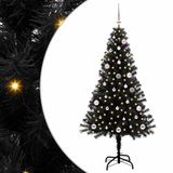 vidaXL Sapin de Noël Noir 150 cm PVC