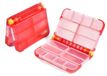 Boîte de rangement - Plastique - Rouge - 16 compartiments - 2 pièces