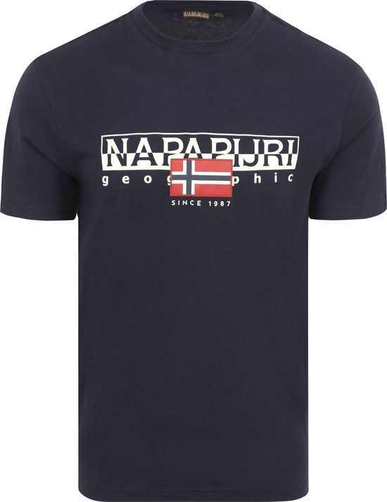 Napapijri Aylmer T-shirt Heren - Navy - Maat XL - Regular-fit