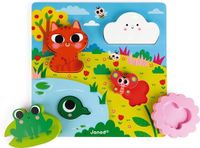Janod Wooden Chunky Figure Hide and Seek Puzzle Nature - 3700217371050