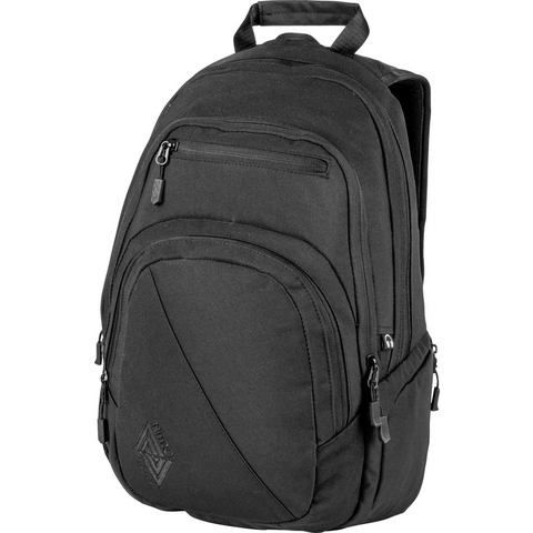 Nitro Stash 29 True Black Schoolrugzak met laptopvak - Zwart