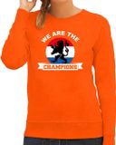 Bellatio Decorations Shoppartners Bv Oranje fan sweater voor dames - we are the champions - Holland / Nederland supporter - EK/ WK trui / outfit M