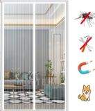 Elzusha - Porte moustiquaire magnétique auto-fermante blanc 115 x 260 cm