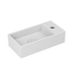 INK® Versus lavabo en porcelaine avec trou de robinetterie et tablette de dépose à droite 36 x 9 x 18 cm, blanc mat