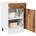 vidaXL - Onderkast - met - lade - Lyon - 50x46x81,5 - cm - bewerkt - hout - oud - houtkleurig