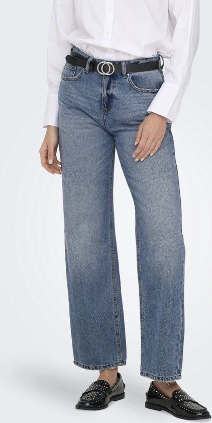 ONLY - ONLELLA MW STRAIGHT TAI519 DNM NOOS - Dames - Jeans - Blauw - L X L32