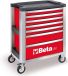 Beta gereedschapswagen C39 met 7 laden - rood