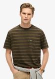 Superdry Getextureerd gestreept T-shirt met borstzak Heren XXL
