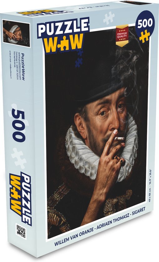 MuchoWow Puzzel Willem van Oranje - Adriaen Thomasz - Sigaret - Legpuzzel - Puzzel 500 stukjes