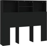 vidaXL Hoofdbordkast 120x19x103,5 cm Zwart