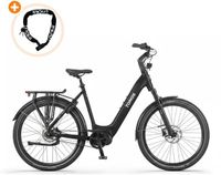 Tomos EB 19 - Vélo électrique - 28 pouces - Moteur 250W - Autonomie jusqu'à 160 km - 7 vitesses - Freins à disque hydrauliques - Batterie 748Wh - Noir mat