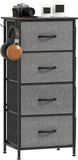HOMCOM stoffen dressoir, gemaakt van vliesstof, 45x30x94,5 cm, grijs