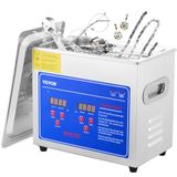 VEVOR Professionele ultrasone reiniger, 2,85 l, ultrasoon reinigingsapparaat met digitale timer en verwarming, ultrasoon reinigingsapparaat 40 kHz voor brillen, horloges, ringen, kleine onderdelen