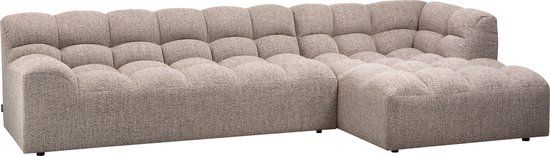 WOOOD Allure Chaise Longue Bank - Stof - Bruin Melange
