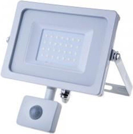 BES LED LED Bouwlamp 30W met Sensor - Warm Wit 3000K - Aluminium - IP65
