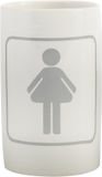 MSV Tandenborstelhouder – Tumbler Badkamer voor Tandenborstel en Tandpasta – Wit – 6,3 x 10,5 cm