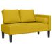VidaXL Chaise longue met kussens fluweel geel