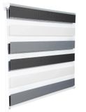 Double roller blind - Vertical blinds - Day and night roller blind - Light-permeable - Dust-repellent - Fabric - Cord operation - 90 x 150 cm