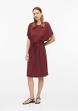 s.Oliver - Vrouwen - Jersey jurk met trekkoord - Bordeaux