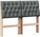 vidaXL Gestoffeerd hoofdbord donkergrijs 120 cm massief grenenhout