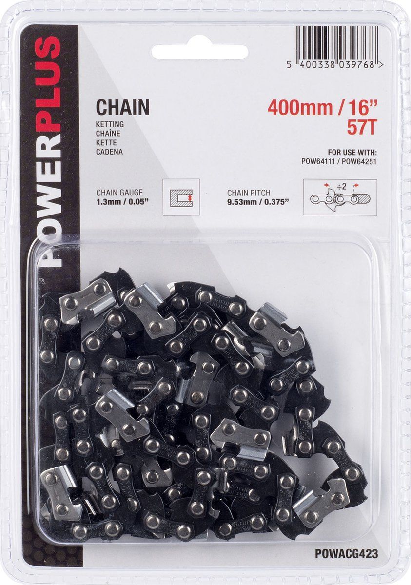 Powerplus POWACG423 Kettingzaag Ketting | 400 mm | 57 tanden | EAN: 5400338039768