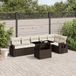 Maison Exclusive - Ensemble de meubles de jardin 7 pièces avec canapé et coussins, marron, en polyrotin