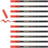 edding 1340 brush pen - rood - 10 stiften - flexibele penseelpunt - viltstift voor schilderen, schrijven en tekenen - dagboeken, handlettering, mandala, kalligrafie