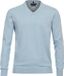 Casa Moda Pull col V bleu clair - Taille 4XL - Hommes