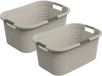 Rotho Country panier à linge - set van 2 - 40 ltr - Beige