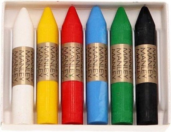 Manley 106 Wax Crayons - 6 Pieces - Multicolor