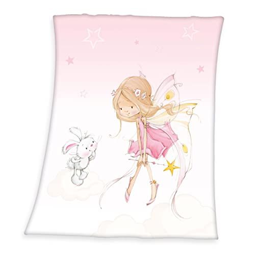 Herding Little Fairy Fleecedeken, 130 x 160 cm, 100% polyester, fleece, roze