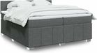 Maison Exclusive - Lit boxspring avec matelas, gris foncé, 200x200 cm, textile