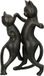 Gilde handwerk Decoratie object sculptuur beeld Kat "Gatto" Polyresin Zwart