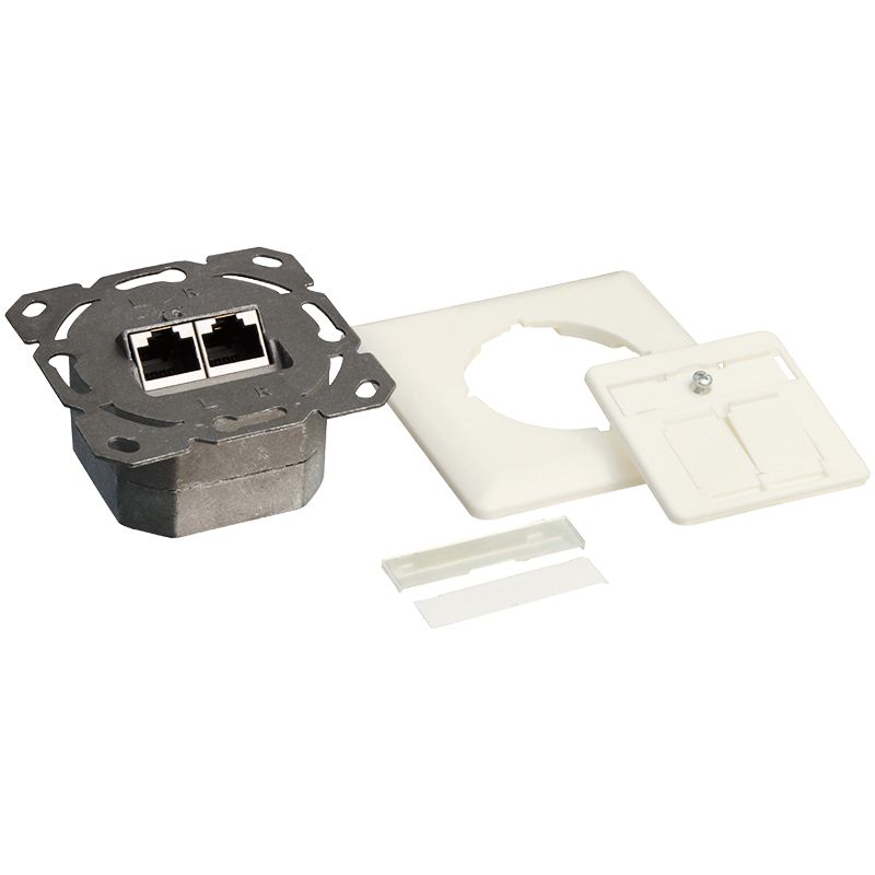 LogiLink NP0021 - Wandcontactdoos - Wit