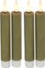 Countryfield Led dinerkaarsen - 4 stuks - Beige - H15cm - met afstandsbediening