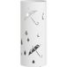 Icecat Porte-parapluie Cylindrique Avec Bac Égouttoir Amovible Et 4 Crochets, Ø 17 X 41 Cm, Blanc
