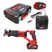 KS Tools 515.4775F scie sabre sans fil 18 V sans balai en coffret avec 2 batteries 4 Ah et chargeur
